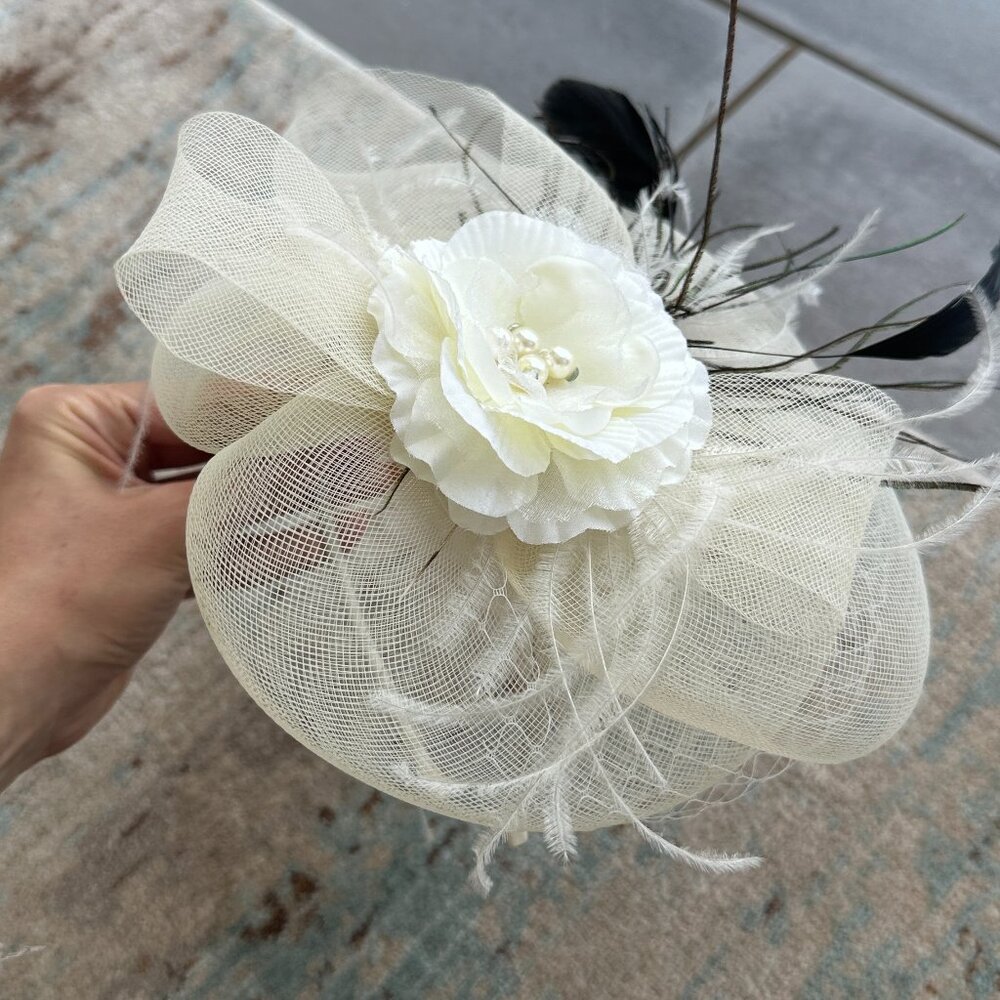 White floral headwear women